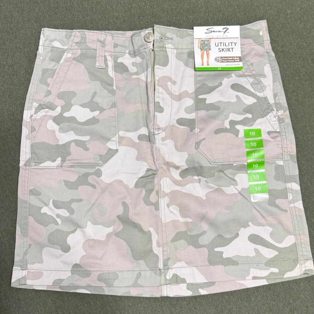 Pink and grey camo cargo mini‎ skirt
